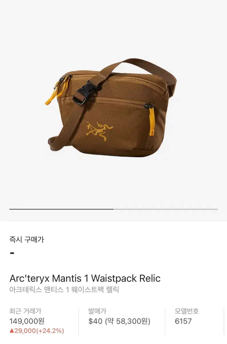 아크테릭스 맨티스 1 웨이스트백 렐릭